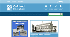Desktop Screenshot of oaklandlibrary.org