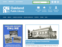 Tablet Screenshot of oaklandlibrary.org