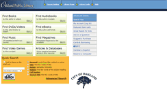 Desktop Screenshot of catalog.oaklandlibrary.org